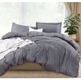 thumbnail image 1 of Juego de fundas de edredón Utopia Bedding Cal King, 3 piezas, color gris, 1 of 7