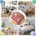 thumbnail image 4 of Red Christmas Decoration Pattern Square Tablecloth,Waterproof Square Table Cover,Wipeable Spillproof Washable Table Cover for Home Kitchen Party Decor 42"X42"(107x107cm), 4 of 6