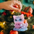 thumbnail image 5 of Hyknon Christmas Animal Ornaments Christmas Decoration Crystal Cute Cat with Heart Hanging Pendants for Christmas Tree Home Decor Party Holiday, 5 of 6