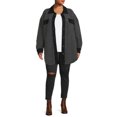 thumbnail image 2 of Terra & Sky Women's Plus Size Knit Shacket, 2 of 5