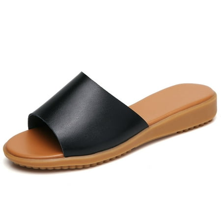 

LopsieWomens Flat Sandals Fashion Round Open Toe for Summer Size 5-7.5