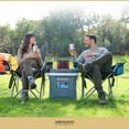 thumbnail image 3 of ARROWHEAD OUTDOOR Portable Heated Folding Camping Chair w/ 6-Can Cooler, 3 Heat Settings, Cup & Wine Glass Holder, Blue, 3 of 8