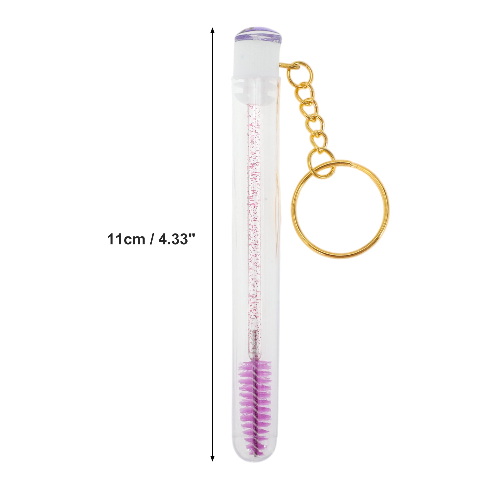 Unique Bargains 1 Pc Compact Eyelash Brush in Tube Design with Gold-Tone Buckle Purple