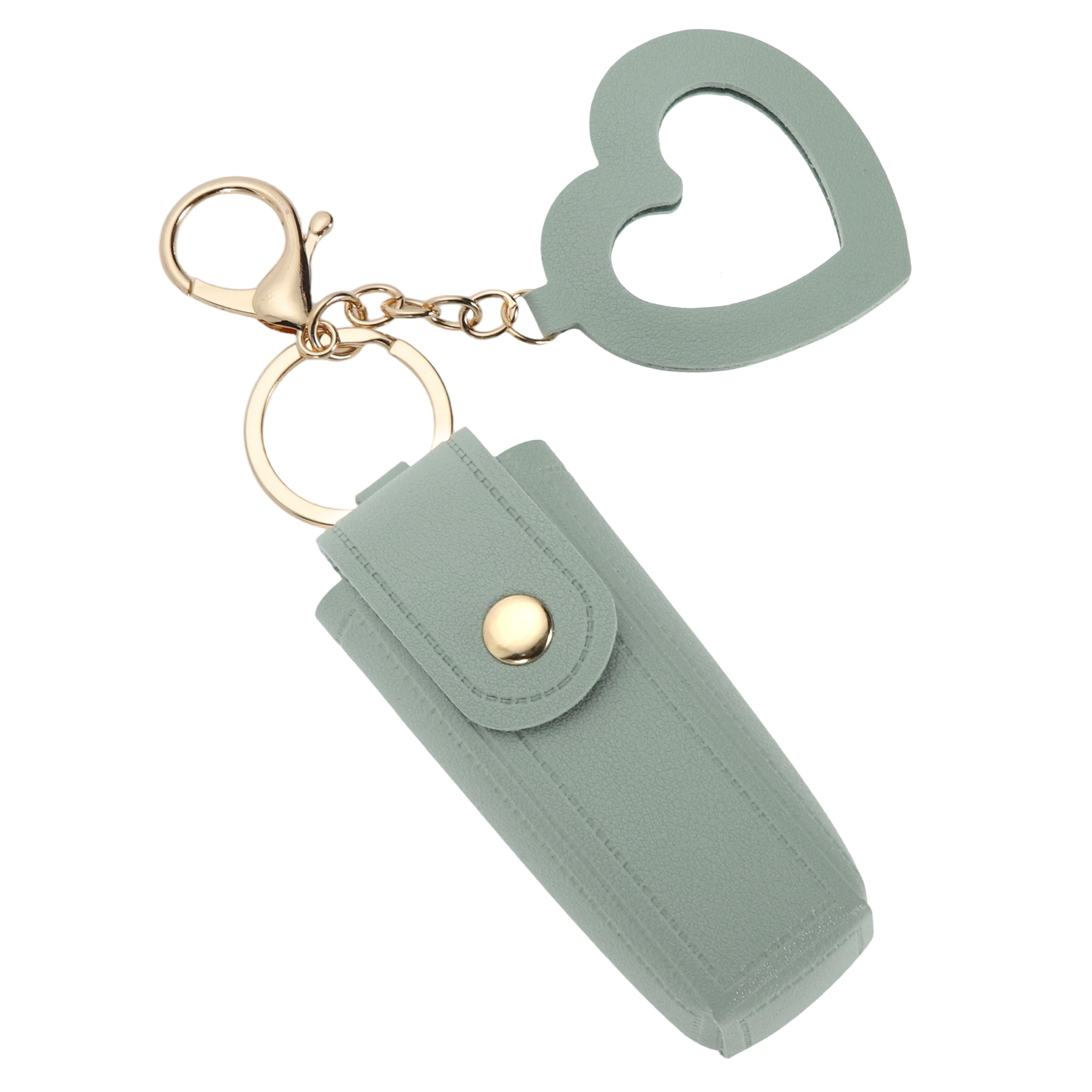 Unique Bargains Heart Mirror Lipstick Bag Handbag Charms for Accessories Light Green