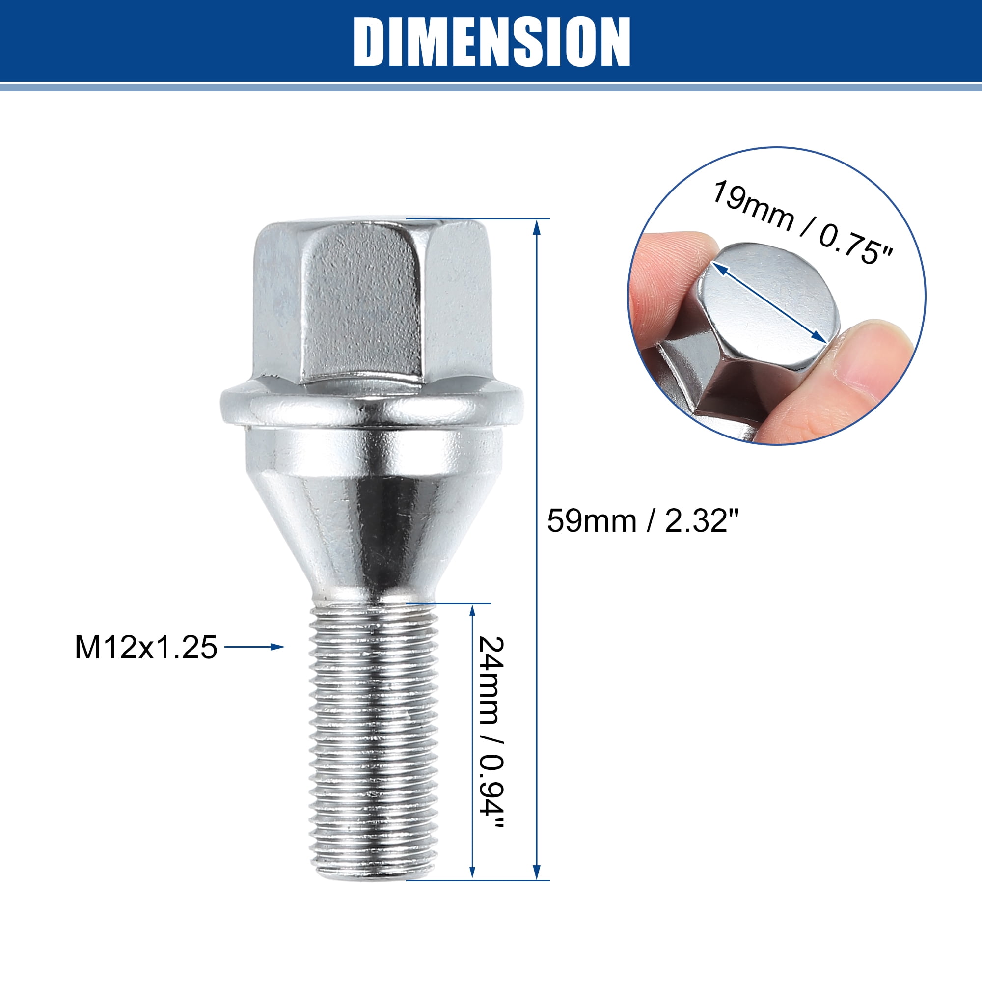 Unique Bargains M12x1.25 Wheel Lug Bolts Nuts Hub Assembly for Jeep Cherokee 2014-2022