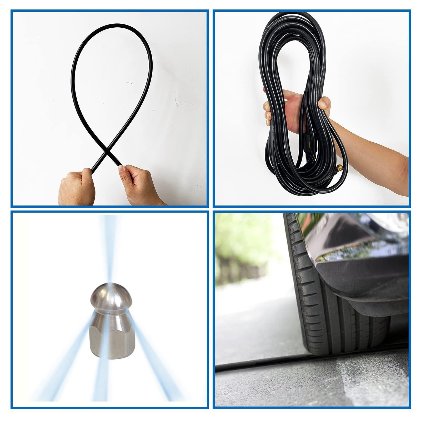 High Pressure Replacement Hose 33ft for Power Washer, Quick Connect Pressure Washer Hose, Universal M22 Fittings for Electric Pressure Washers (10 Meter)