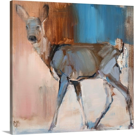 Great Big Canvas "Doe a Deer, 2014"  by Mark Adlington Brown Gray Blue   Wrapped Canvas Print Wall Artwork