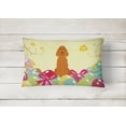 thumbnail image 2 of Carolines Treasures BB6064PW1216 Easter Eggs Irish Setter Canvas Fabric Decorative Pillow, 12H x16W, multicolor, 2 of 3