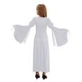 thumbnail image 2 of iiniim Filles Médiéval Renaissance Princesse Vêtements Enfant Longue Manches Évasées Robe Rétro Blanc 12, 2 of 6