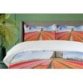 thumbnail image 4 of Ambesonne Netherlands Duvet Cover Sets, Tulips Field Windmill, 2-Queen, Vermillion Multicolor, 4 of 7