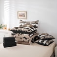 thumbnail image 6 of jejeloiu Retro Bull Skull 7-Piece Bedding Comforter Set,Rustic Farmhouse Hunting King Bedding Sets,White Brown Black Bed Sheets For Boys Kids,Breathable Home Decor Reversible, 6 of 8