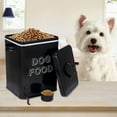 thumbnail image 6 of Brabtod Dog Food Storage Container Farmhouse Pet Food Storage Containers Measuring Cup, Perfect Vintage Canister Treats Tin for Kitchen Countertop, Shelf,Black, 6 of 6