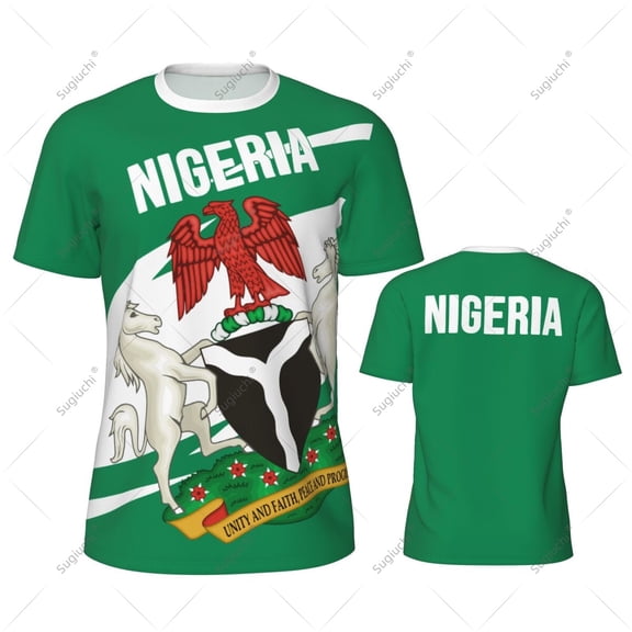 Nigeria Flag Men Sports T-shirt Women Tees jersey for Soccer Football Running Bike Tennis Fitness Fans