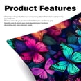 thumbnail image 2 of Butterfly Velvet Throw Pillow Covers Set of 2 with Unique Patterns in Sizes 16x16, 18x18, and 20x20 Inches for Chair Pillow, 2 of 6