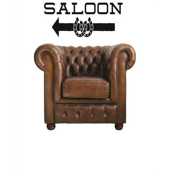 Custom Wall Decal : Saloon Western Bar Cowboy Cowgirl Living Room Bedroom Home Picture Art 20x40 Inches