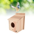 thumbnail image 3 of Casa Para Pájaros De Madera, Atractivo Refugio De Madera Para Pájaros Al Aire Libre, Pensativo Con Tornillos Para Jardín, 3 of 7