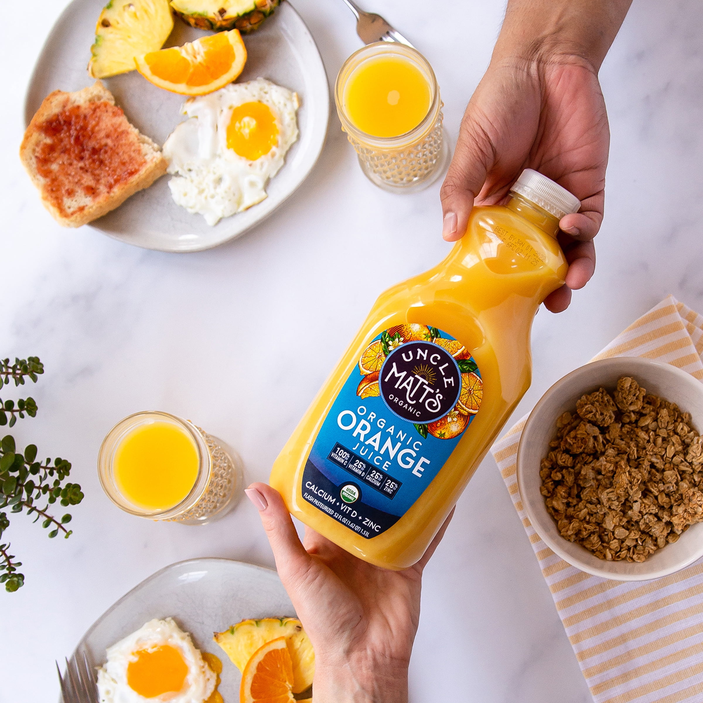 Uncle Matt's Organic Pure Organic Orange Juice with Calcium & Vitamin D + Zinc 52 fl Oz