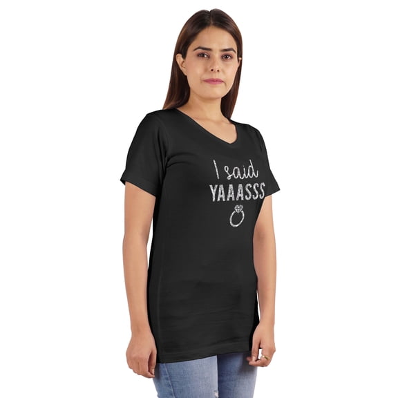 Inkdotpot I Said YAASSS ShirtBride Bachelorette Party Shirts Bridal T-ShirtWeddingTshirt