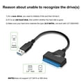thumbnail image 6 of Fostbeen SATA to USB A Cable Electronic End Connection USB 3.0 to SATA Cable, Black, 6 of 7