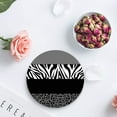 thumbnail image 4 of FMSHPON Leopard and Zebra Texture Grey Set of 8 Round Coaster for Drinks, Absorbent Ceramic Stone Coasters Cup Mat with Cork Base for Home Kitchen Room Coffee Table Bar Decor, 4 of 6