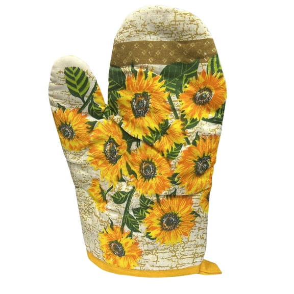 Quilted Cotton Solid Oven Mitt – Heat-Resistant Protection: 1CT