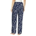 thumbnail image 3 of Uemuo Daisies Flowers Pattern Women's Wide Leg Palazzo Lounge Pants with Pockets Light Weight Loose Comfy Casual Pajama Pants-Large, 3 of 9