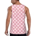 thumbnail image 3 of Fotbe Irregular Plaid Pattern Men's Quick Dry Workout Tank Top Gym Muscle Tee Fitness Bodybuilding Sleeveless T Shirt Breathable Workout Shirt-, 3 of 9