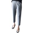 thumbnail image 4 of Pantalones de traje Mujer Primavera Estudiante Pantalón largo informal suelto recto, Gris, M sidaley AP001316-02B, 4 of 7