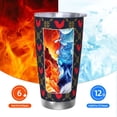 thumbnail image 6 of Rocae Red Rooster for 20 Ounces Stainless Steel Insulted Tumbler Car Cup Drink Mug Inspirational Graduate Present-Straw Three-piece Set, 6 of 8