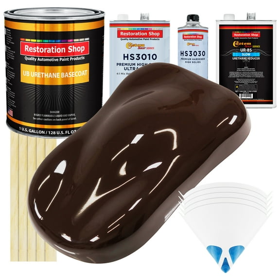 Dark Brown Gallon Premium URETHANE BASECOAT CLEARCOAT Car Auto Paint SLOW Kit