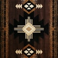 thumbnail image 7 of Emma + Oliver 5x7 Chocolate Olefin Accent Rug with Complementary Southwestern Pattern in Beige, Black and Brown and Jute Backing, 7 of 7