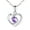 Purple, variant on Guodhu Heart Birthstone Pendant Necklace for Women Zirconia Necklaces Wedding Anniversary Birthday Mothers Day Jewelry Gifts For Her Mother Wife
