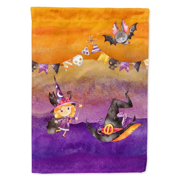 Halloween Little Witch Party Garden Flag
