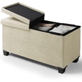 thumbnail image 2 of Banc de Rangement avec Bacs de Rangement en Tissu de Lin, 2 of 4