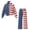 American Flag Print, variant on Tiger Print Womens 2 Piece Tracksuit Outfits, Fall Mock Neck Sweatshirt Wide Leg Sweatpants Matching Lounge Set Casual Jogging Suits with Pockets