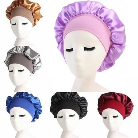 Women Soft Pure Satin Silk Sleeping Cap Night Sleep Hat Hair Care Scarves (Best Silk Night Cap)