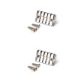 thumbnail image 4 of tamizeot Headless Acoustic Guitar Bridge Beginners Electric Bass String Tailpiece Spare Parts Studio Students Replacement Silver 2Set, 4 of 6