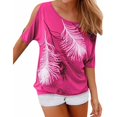 thumbnail image 1 of Tee-shirts Col Rond en Coton Imprimé Femmes Tee-Shirt Femme Haut, 1 of 4