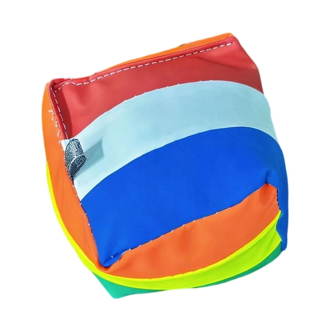 Anmrize Rainbow Sandbag, Fabric Filled Toy, Striped Stress Ball, Soft Weighted Pouch, Classroom Sensory Tool, Rainbow Striped Sandbag, Fabric Filled Stress Toy, Red