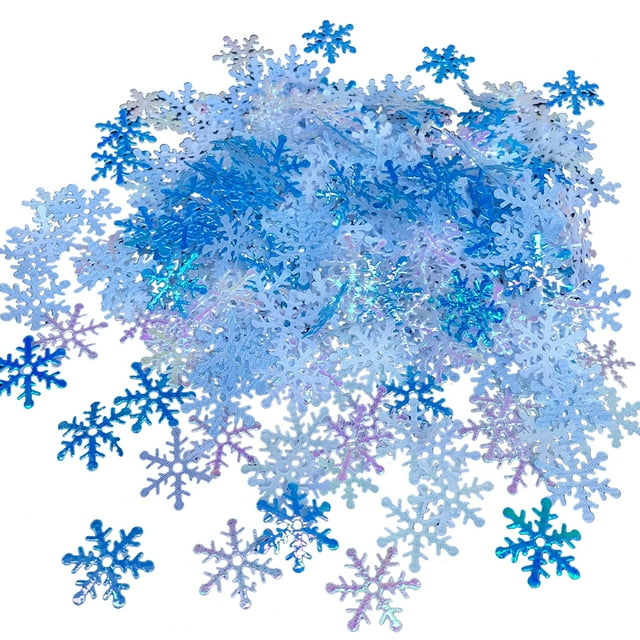 Confettis Flocon de Neige DIY Brillants Créatifs pour Fête, Dispersion de Table pour Noël