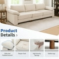 thumbnail image 4 of HOMYEDAMIC Oversized Chenille Sectional Sofa with Ottoman, U Shaped Deep Seat Modular Couch, DIY Combination Modern Sectional for Living Room, 4 of 8
