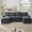 Grey, variant on Jarenie L-Shaped Corner Microfiber Couch Sectional Sofas, Dark Blue