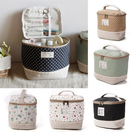 Cosmetic Train Case - Hot Toiletry Organizer Portable Multifunction Travel Cosmetic Bag Makeup Train Case Pouch Carry Tote for Cosmetics Makeup Brushes Toiletry Digital Accessories 7.9''X5.5”X7''