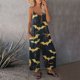 thumbnail image 2 of Mono estampado para mujer, informal, holgado, con tirantes ajustables, 2 of 5