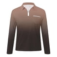 thumbnail image 4 of UAYOTSE Mens Knit Polo Sweater Long Sleeve Polos Lightweight Casual Dress Pullover Sweaters,XXL Brown, 4 of 5