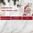 thumbnail image 7 of Christmas Valances for Windows, 42 x 18in, Watercolor Snowflakes Retro Santa Claus White Rod Pocket Kitchen Valance Curtain Light Filtering Window Treatments for Living Room Bedroom, 1 Panel, 7 of 7