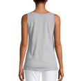 thumbnail image 3 of Hanes Womens Live Love Color Scoop Neck Tank, M, Light Steel, 3 of 5