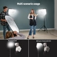 thumbnail image 4 of 12 Inch LED Photography Video Light Panel Lighting Photo Studio Lamp Kit with Tripod Stand LED Video Light Diffuser,  Grid Softbox 11.81in*9.06in for Shoot Live Streaming Watching Videos, 4 of 10