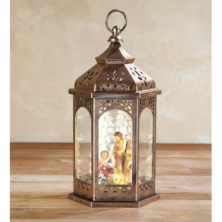 Holiday Lantern with Christmas Scene - Walmart.com