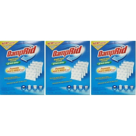 DampRid Easy Fill Moisture Absorber Refill No Scent 42 Oz, 3 Pack